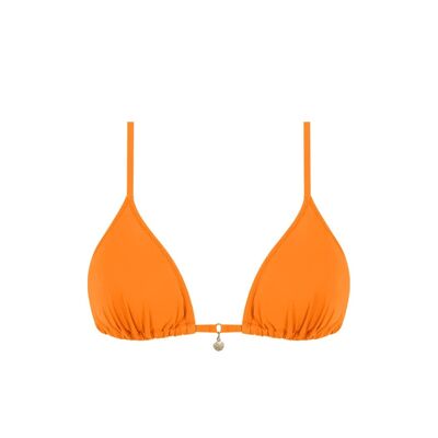 Chlamys Varia Triangle Bikini Top-Vital Orange