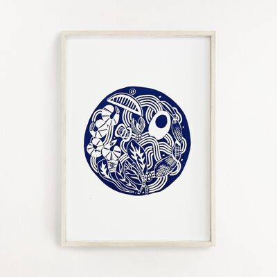 The Ramen Handcrafted Linocut