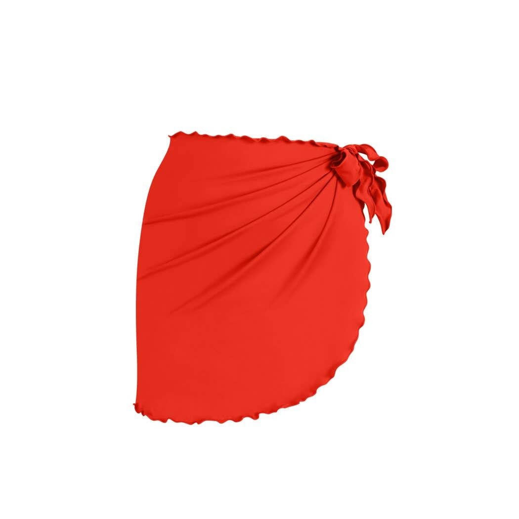 Pareo corto Chlamys Varia per la spiaggia-Passion Red