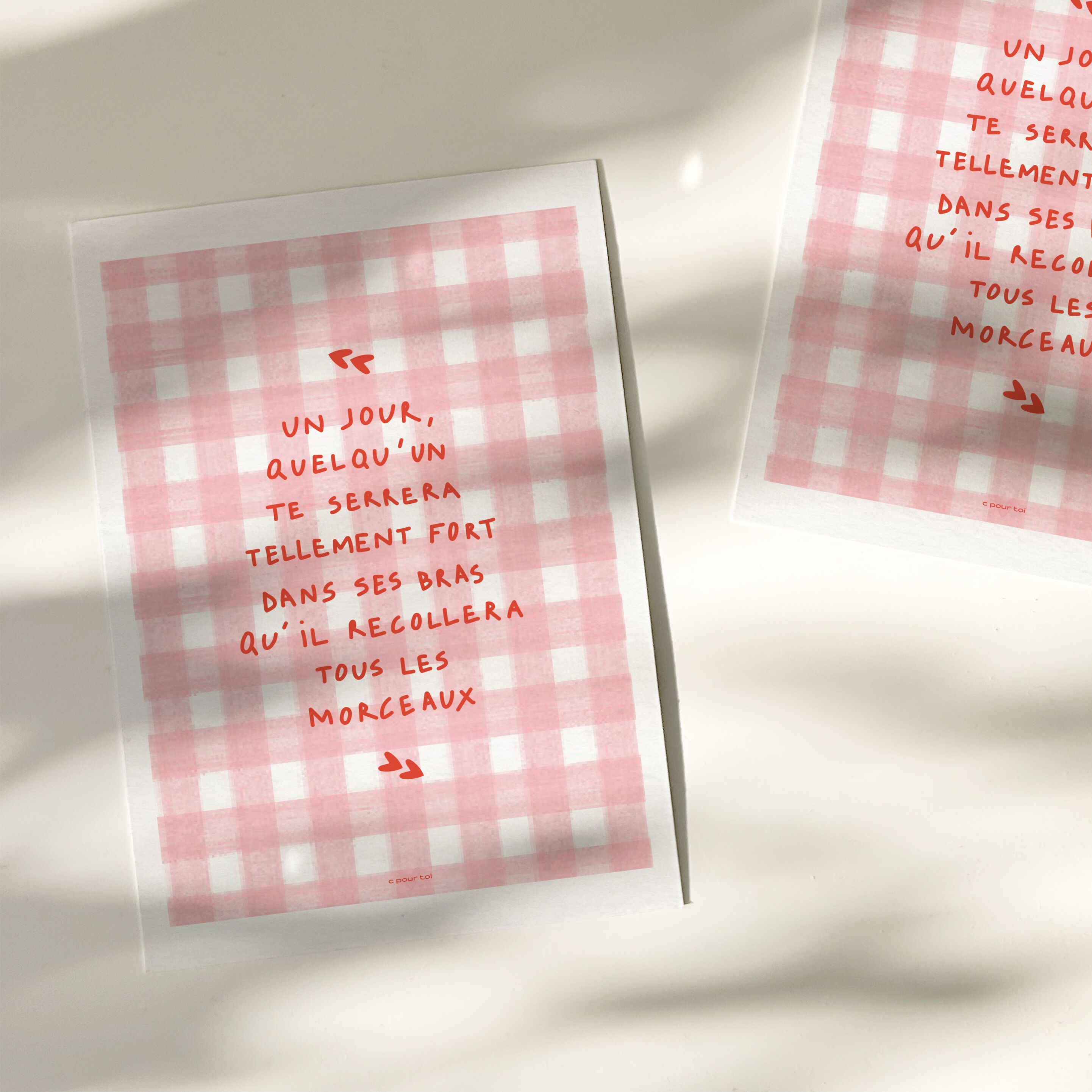 Hug therapy — Greeting card with a message
