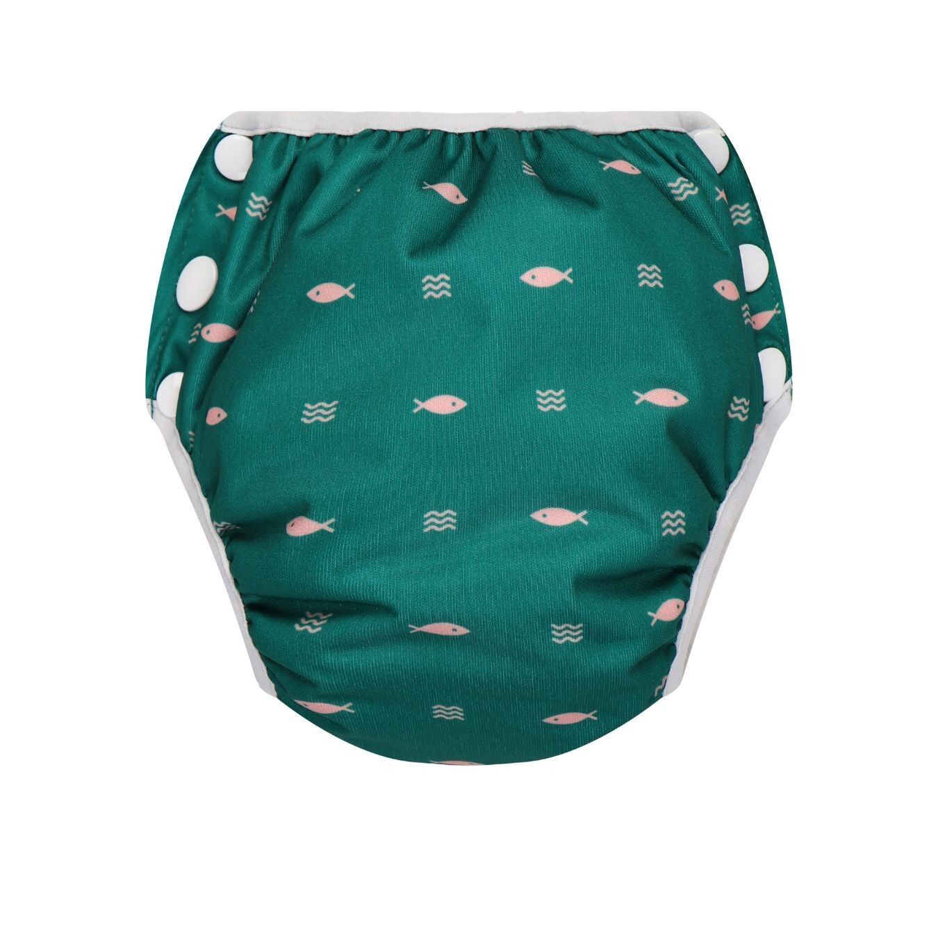 Baby-Badeanzug – Fische Grün – Größe (S, M, L)