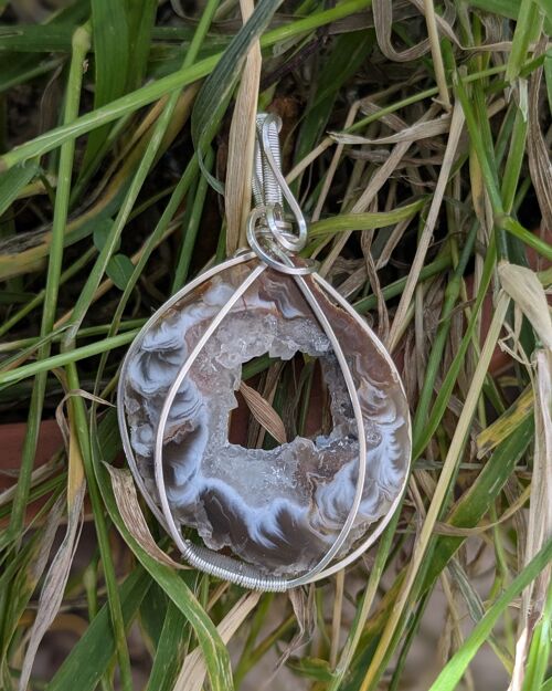 Pendentif Agate et Argent massif