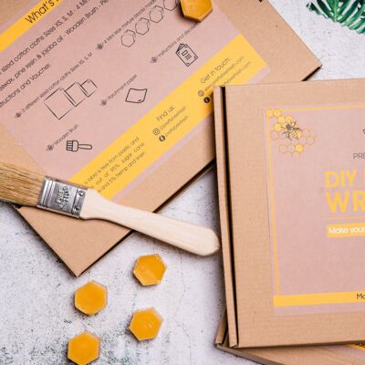 Kit d'emballage de cire d'abeille bricolage