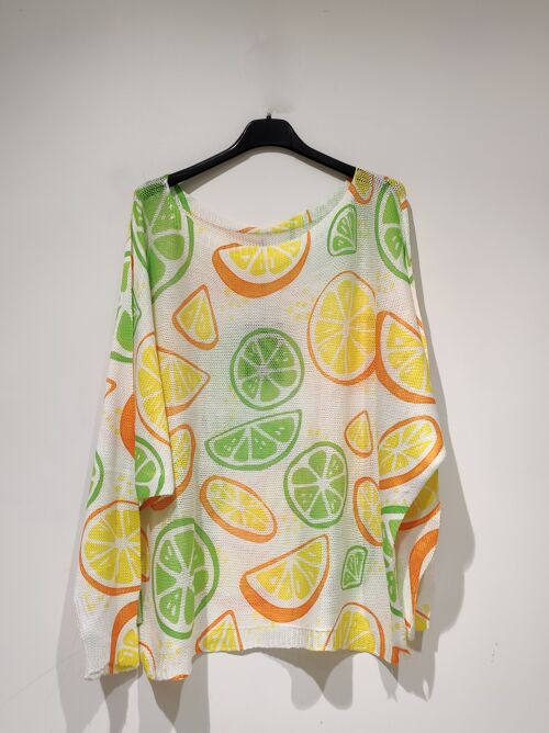 PESS PRINT PE25 Orange Citron - col bateau