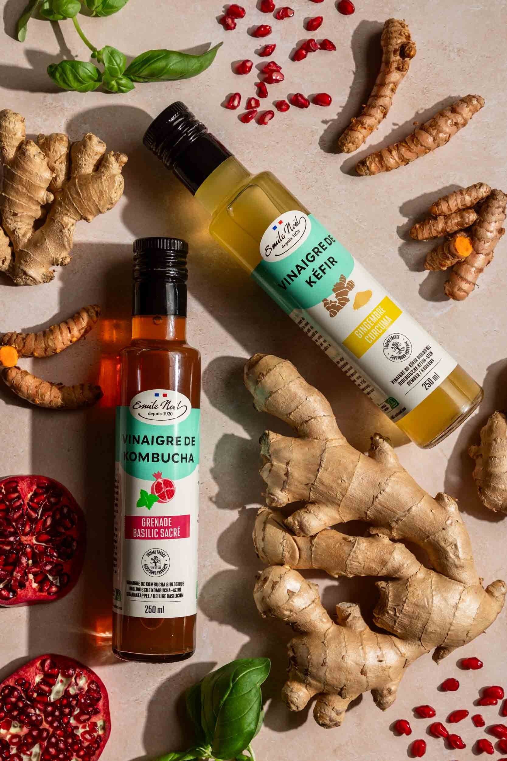 Organic Kefir Vinegar with Ginger and Turmeric 250 ML