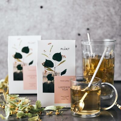 Kräutertee LINDEN TEA, bio, gesund, Honig, teinfrei, naturbelassen, loser Tee