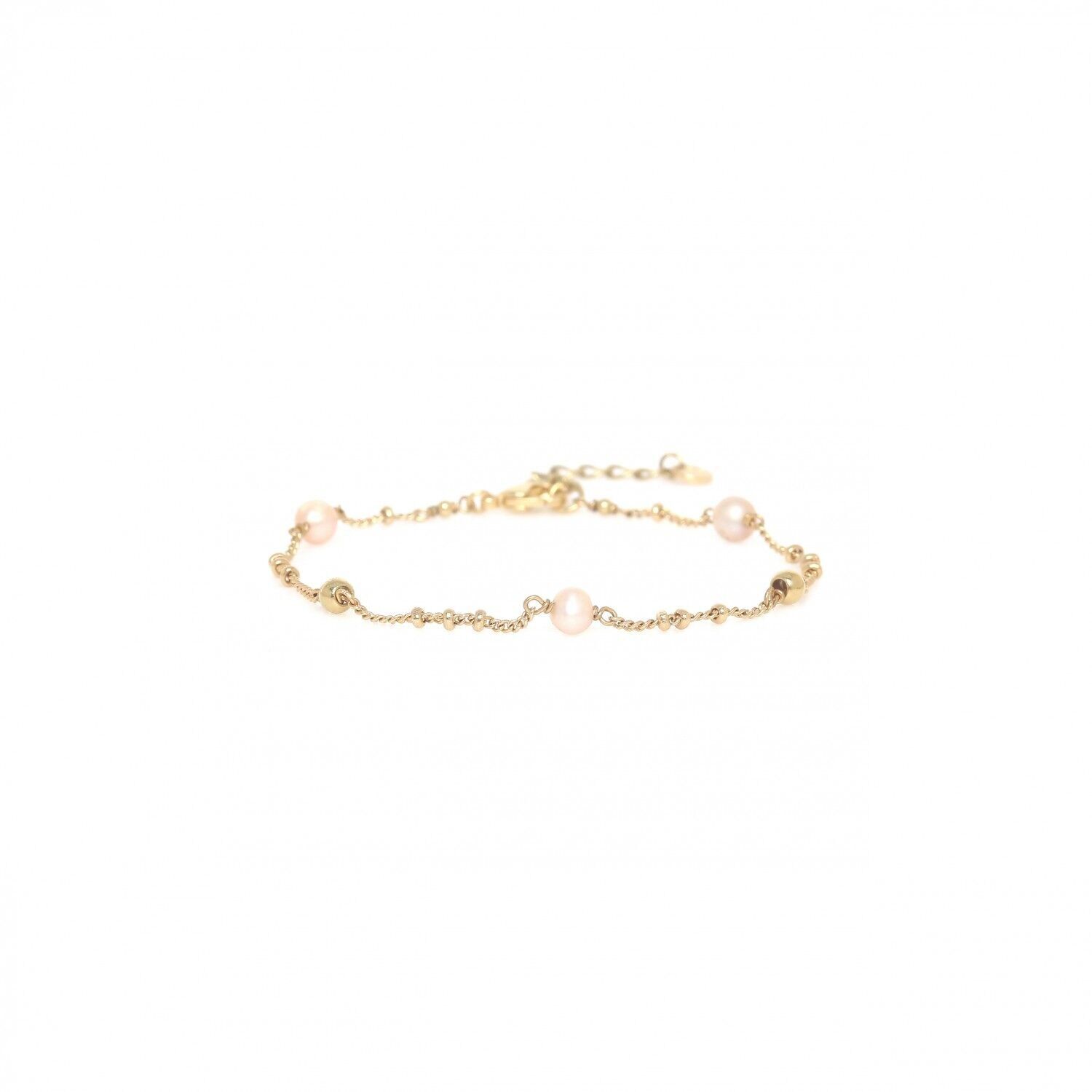 Pearl Trend - Verstellbares Pfirsichperlenarmband Kim