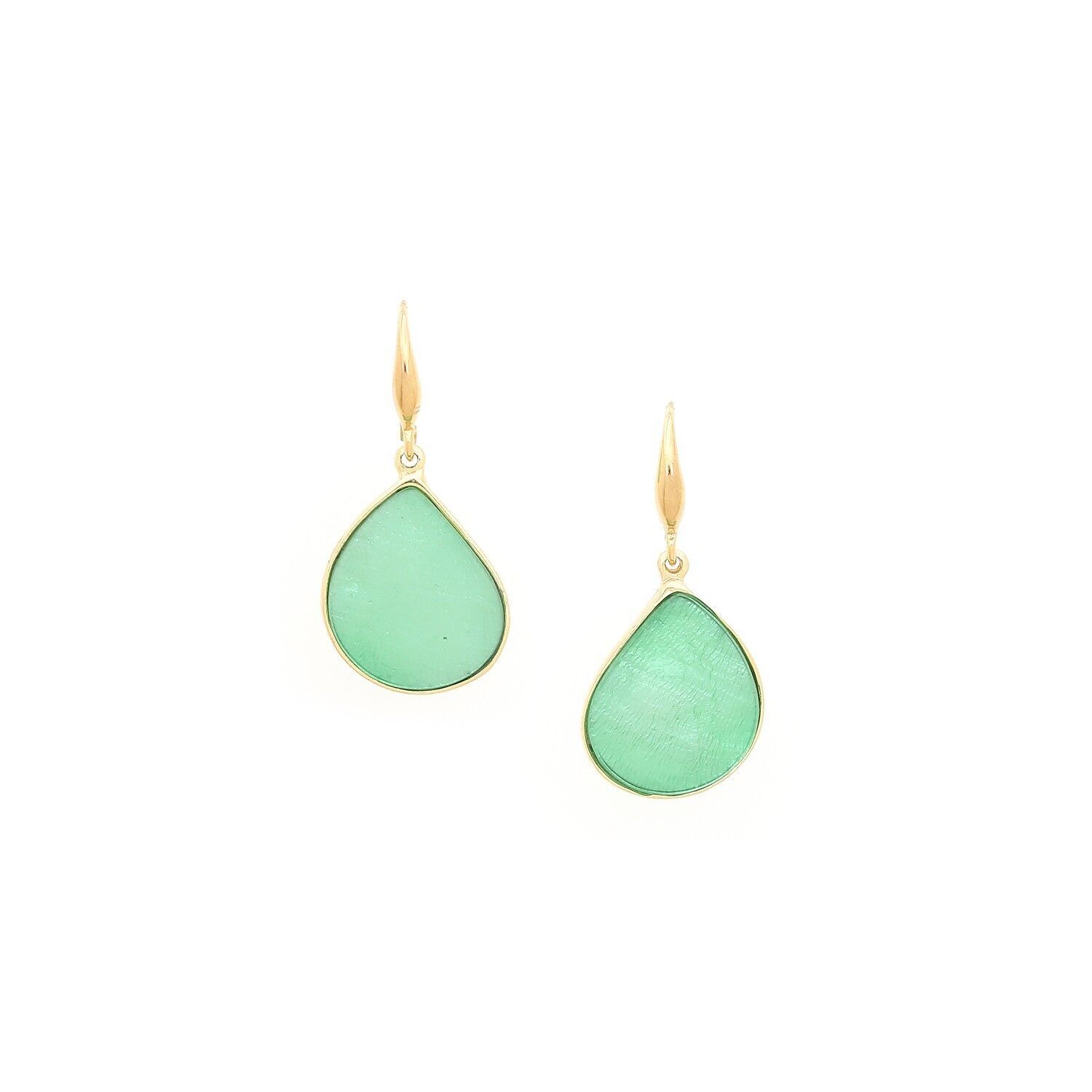 Orecchini a gancio verdi LUMIERE ET NACRE-DOLCE