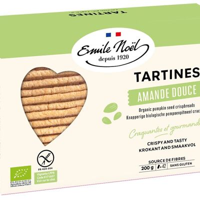 Tartine sans gluten à l'amande bio (2X100 gr)