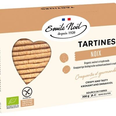 Tartines sans gluten noix bio (2x100gr)