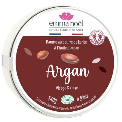 Balsamo biologico al karité e all'argan del commercio equo e solidale 140 gr