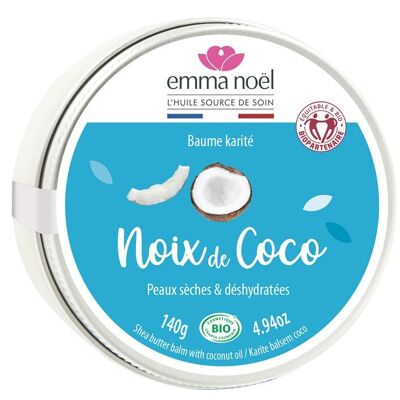 Balsamo biologico al karitè e cocco del commercio equo e solidale 140g