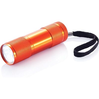 Mini linterna compacta de aluminio con 9 LED