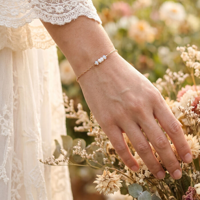 Bracelet pierres MINI-RÊVE Mariage blanc
