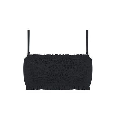 Chlamys Varia Top de Bikini Estilo Bandeau-Negro
