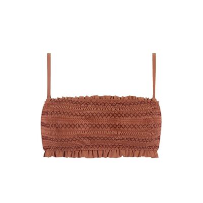 Chlamys Varia Top de Bikini a fascia-Marrone