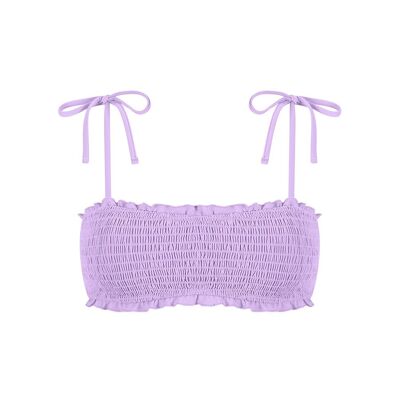 Chlamys Varia Top de Bikini a fascia con effetto nudo Lavanda