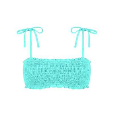 Chlamys Varia Top de Bikini Bandeau con effetto nudo Turquesa