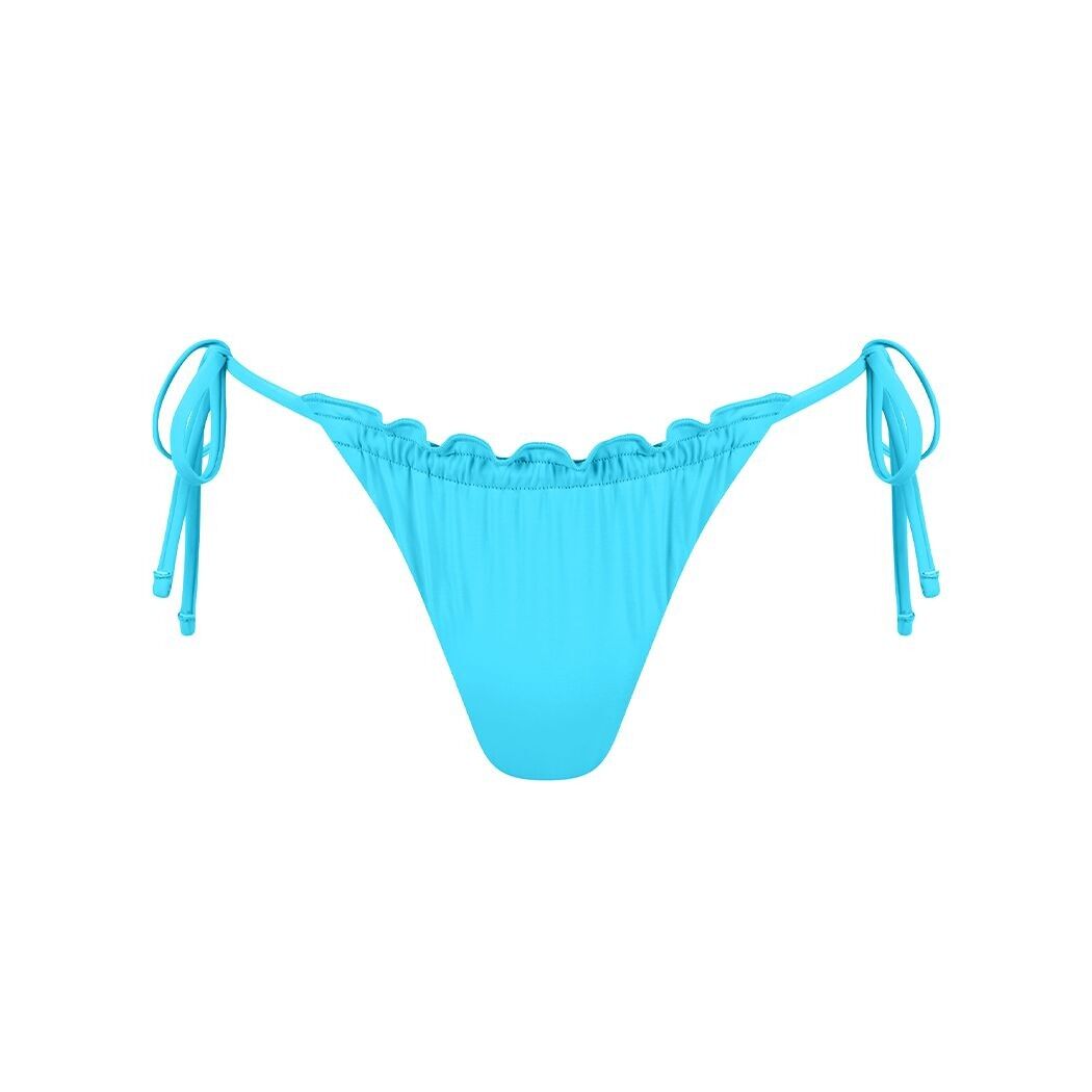 Chlamys Varia Braguita Brasileña con Dobladillo-Cyan