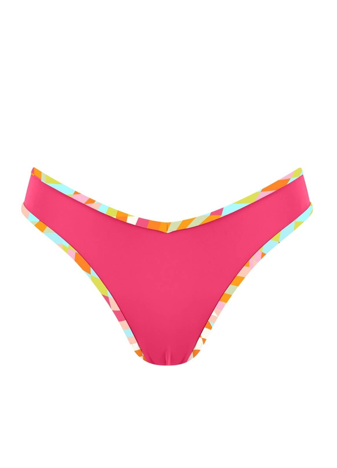 Chlamys Varia Bikini Brasileño con Banda a contraste-Sandía