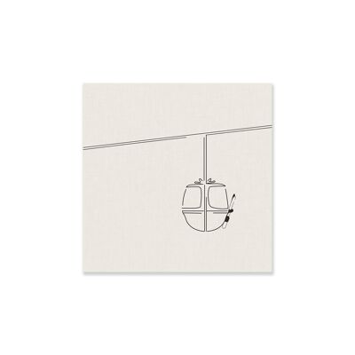 Tableau mural ski cabines