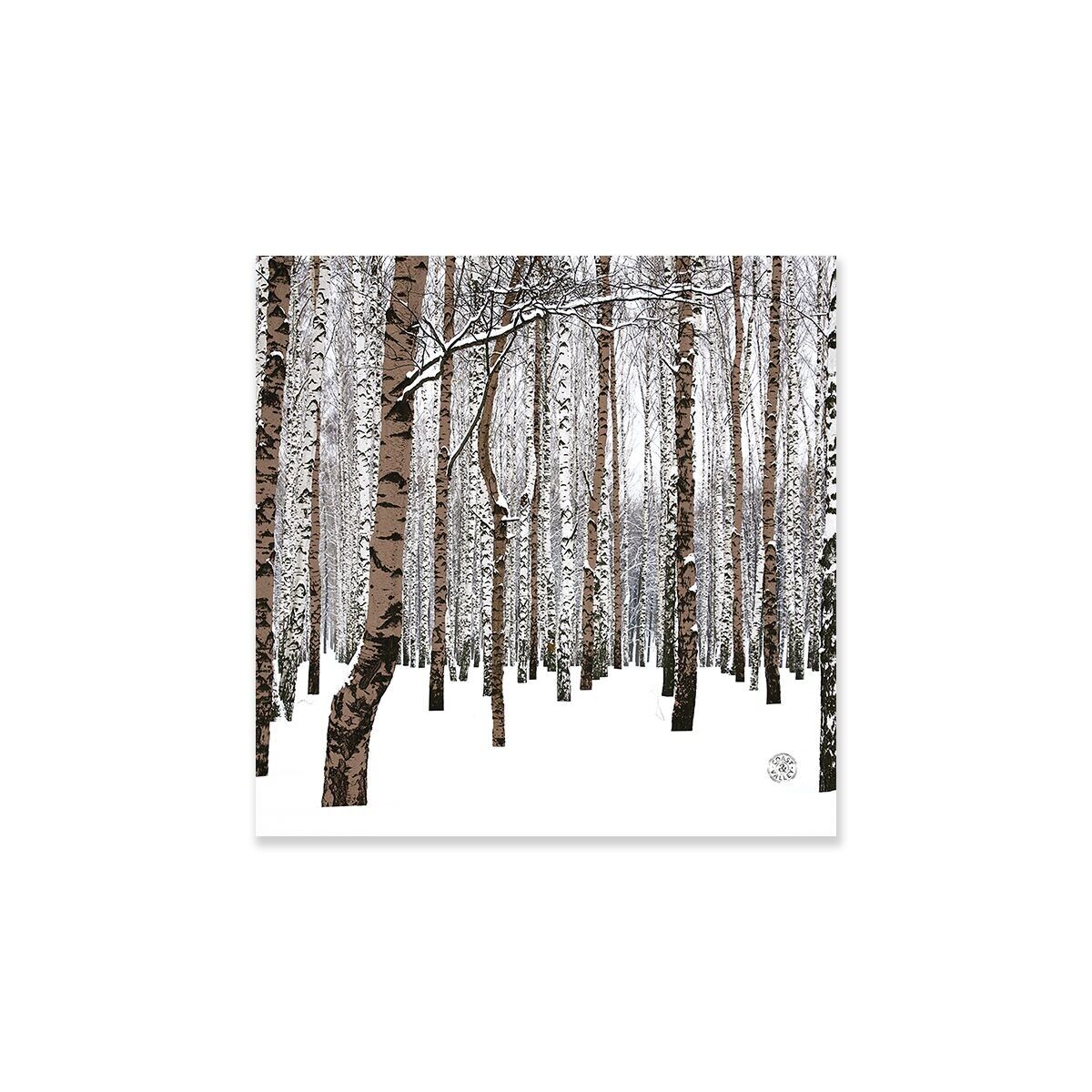 Dipinto foresta innevata