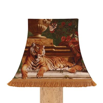 PAGODA LAMPSHADE WITH MACHLI FRINGE