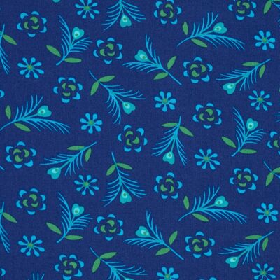 Cotone stampato 6M Indigo Gitane