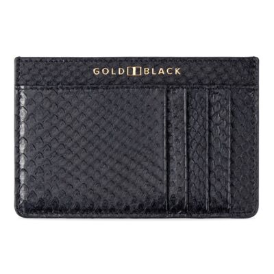 Royal Card Case Python Jet Black