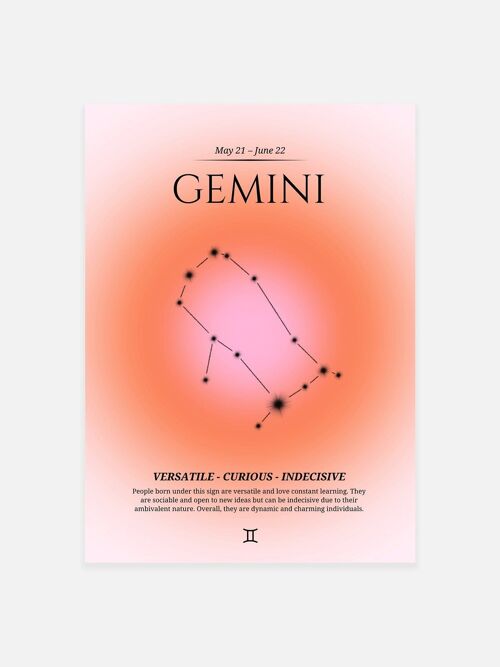 Gemini Constellation Print