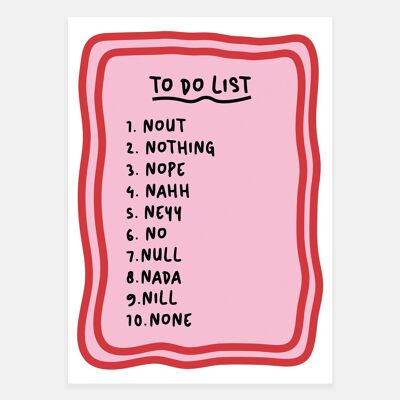 Lista de tareas para imprimir