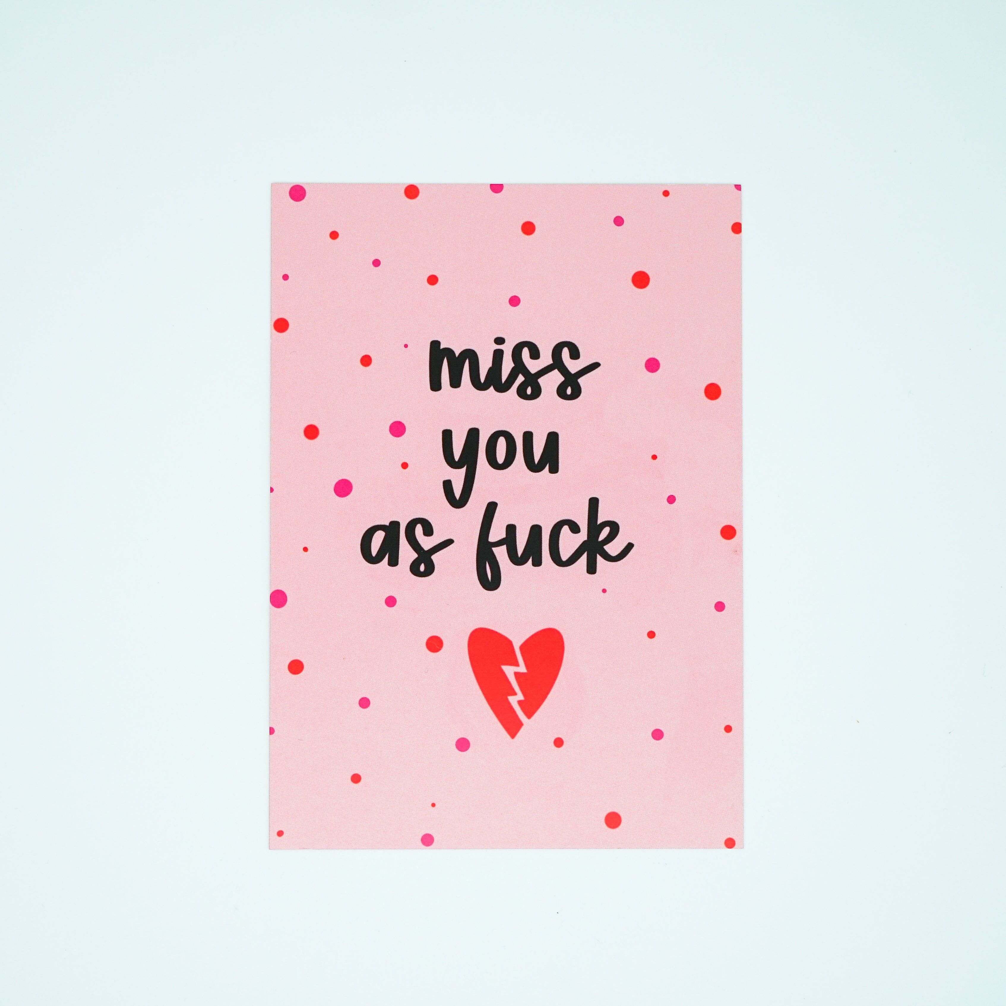 Postal "Te extraño muchísimo"