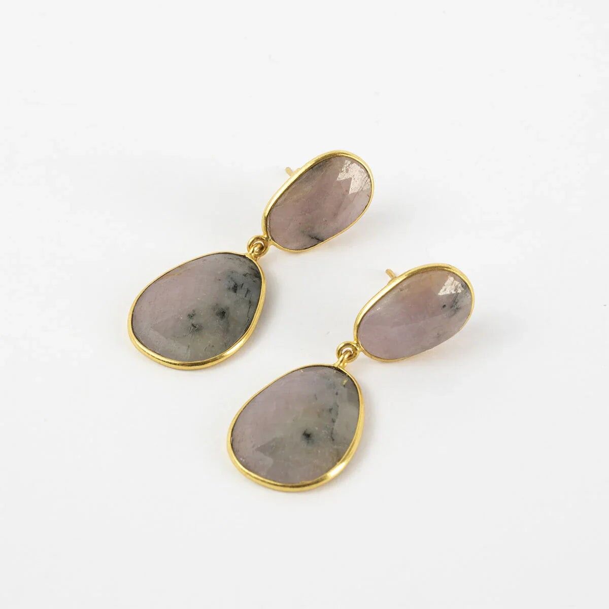 Zagreb Ed. Ohrringe. Limitiertes Pink, Grau und Punkte