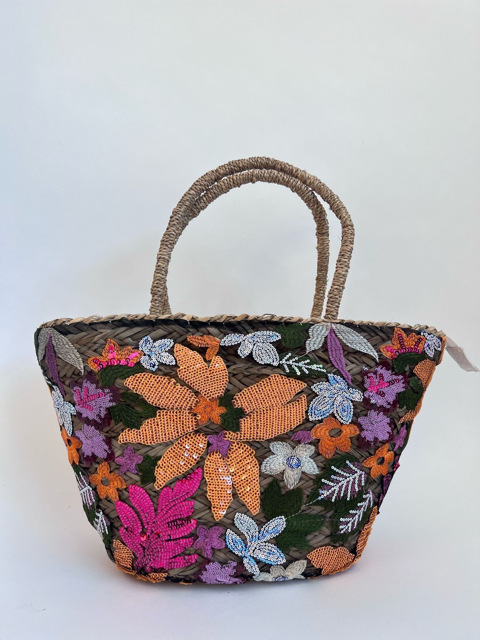 🌸Sac en raphia Fleuri | 2 variantes