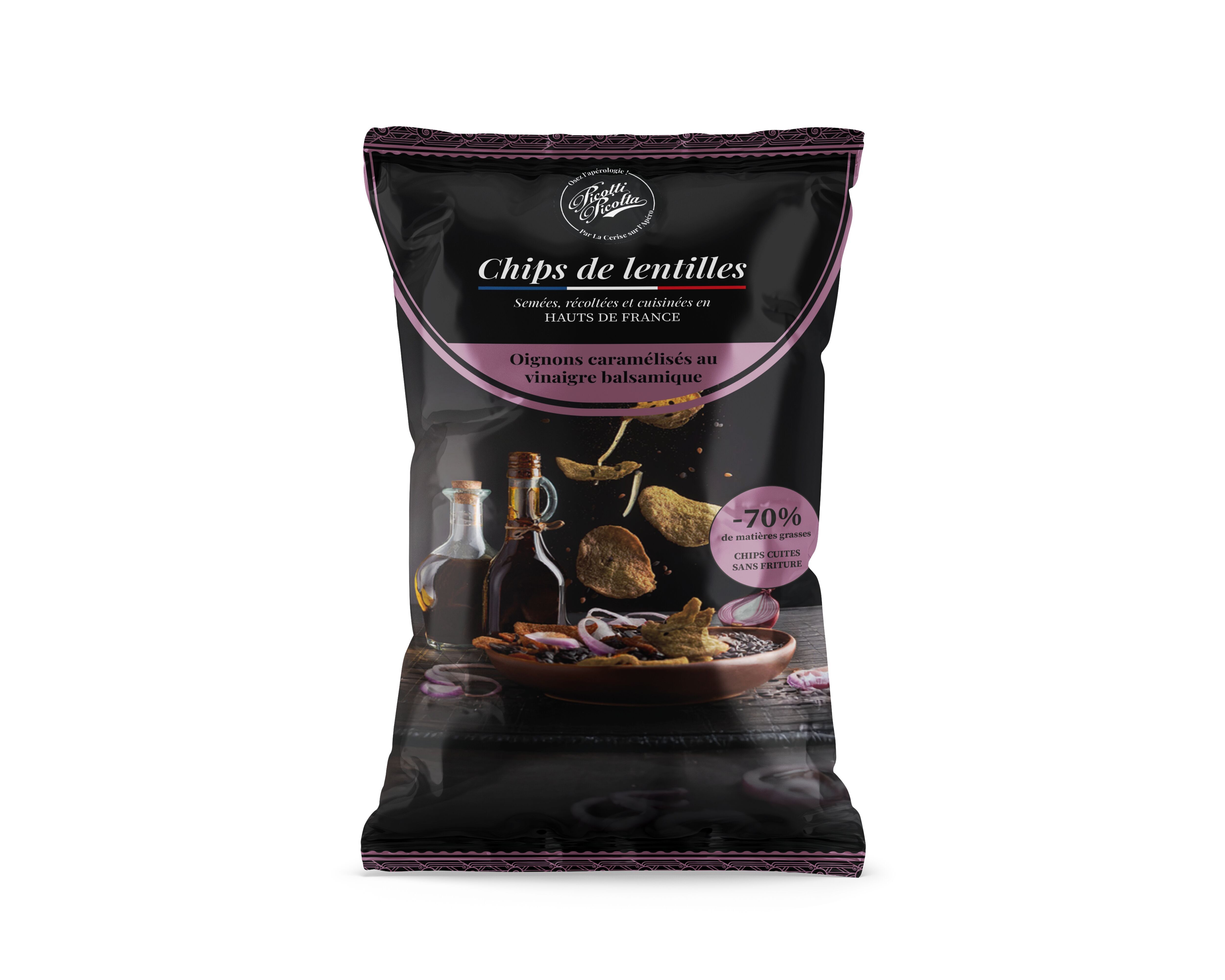 Lentil Chips with Caramelized Onions and Balsamic Vinegar - 75g