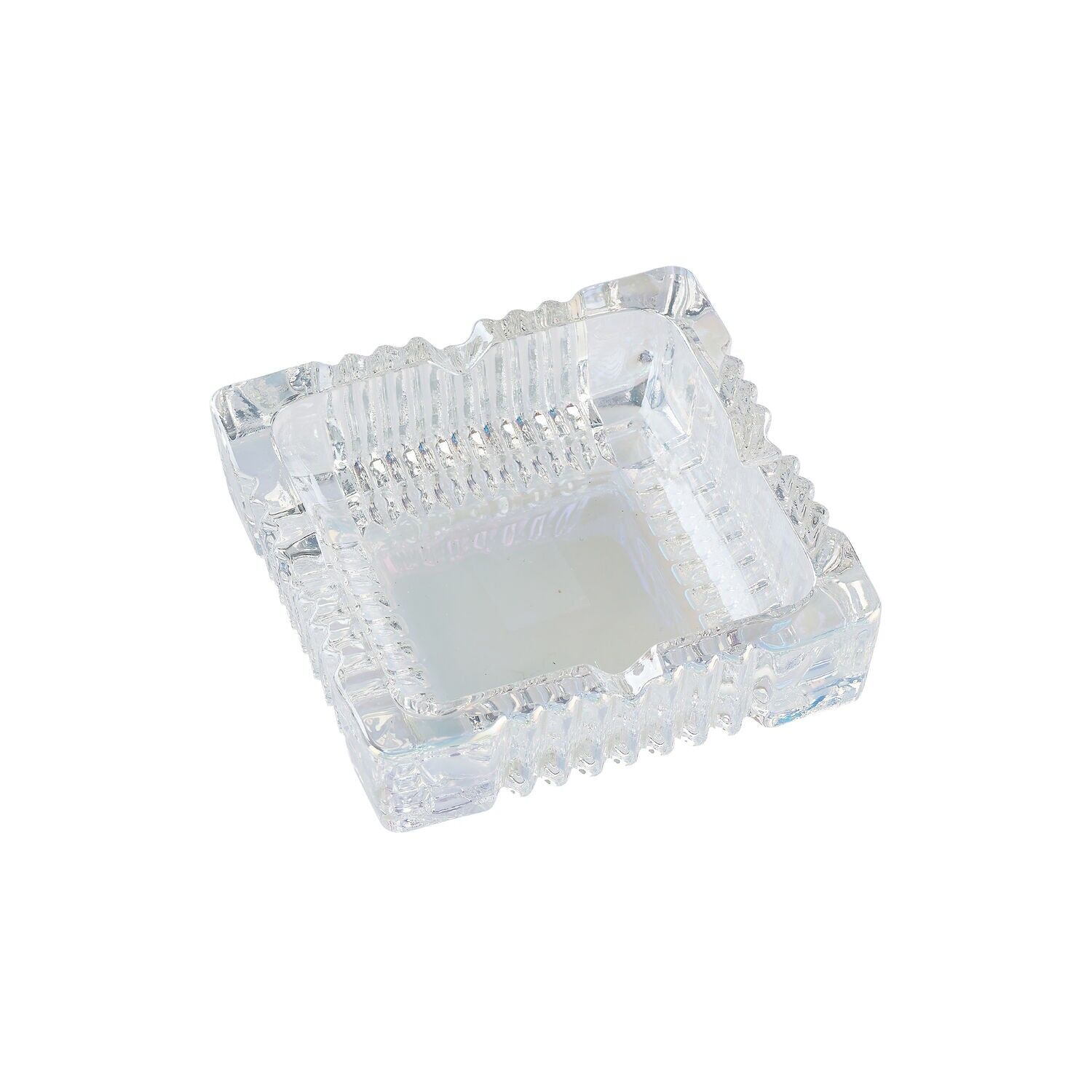 Posacenere in vetro quadrato retrò