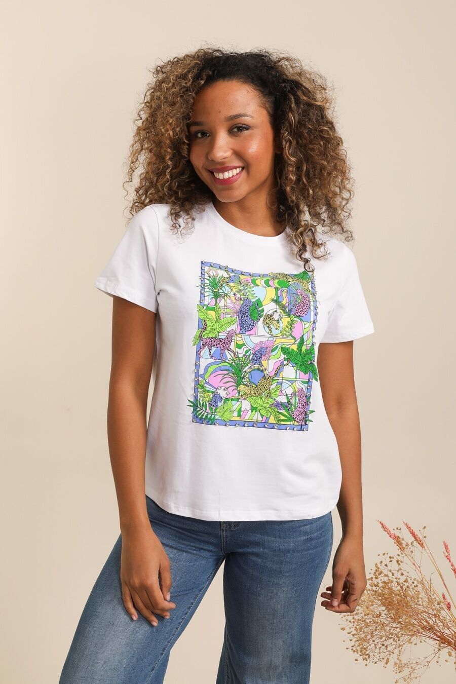 Maglietta in cotone giungla