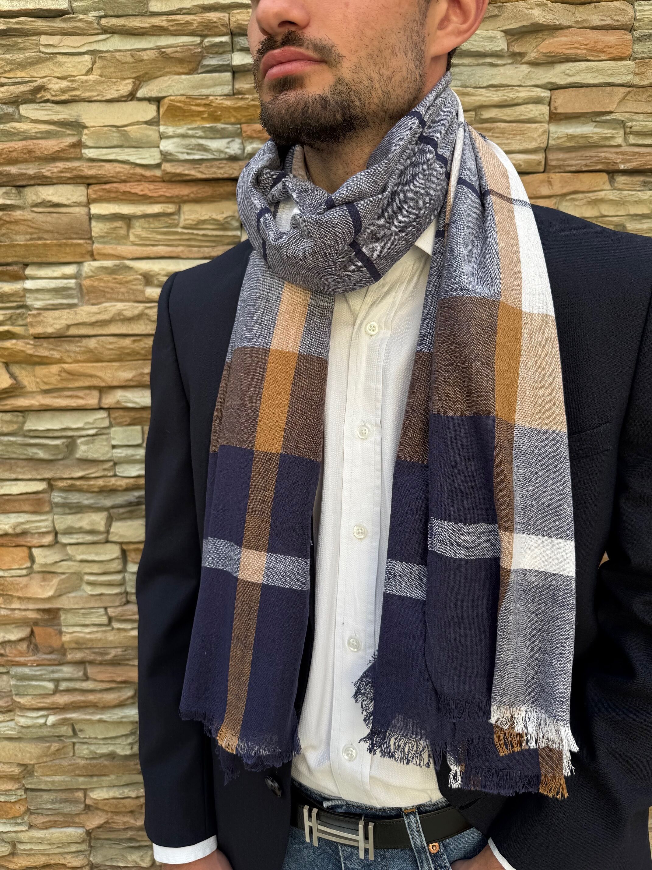 Herrenschal aus Baumwolle