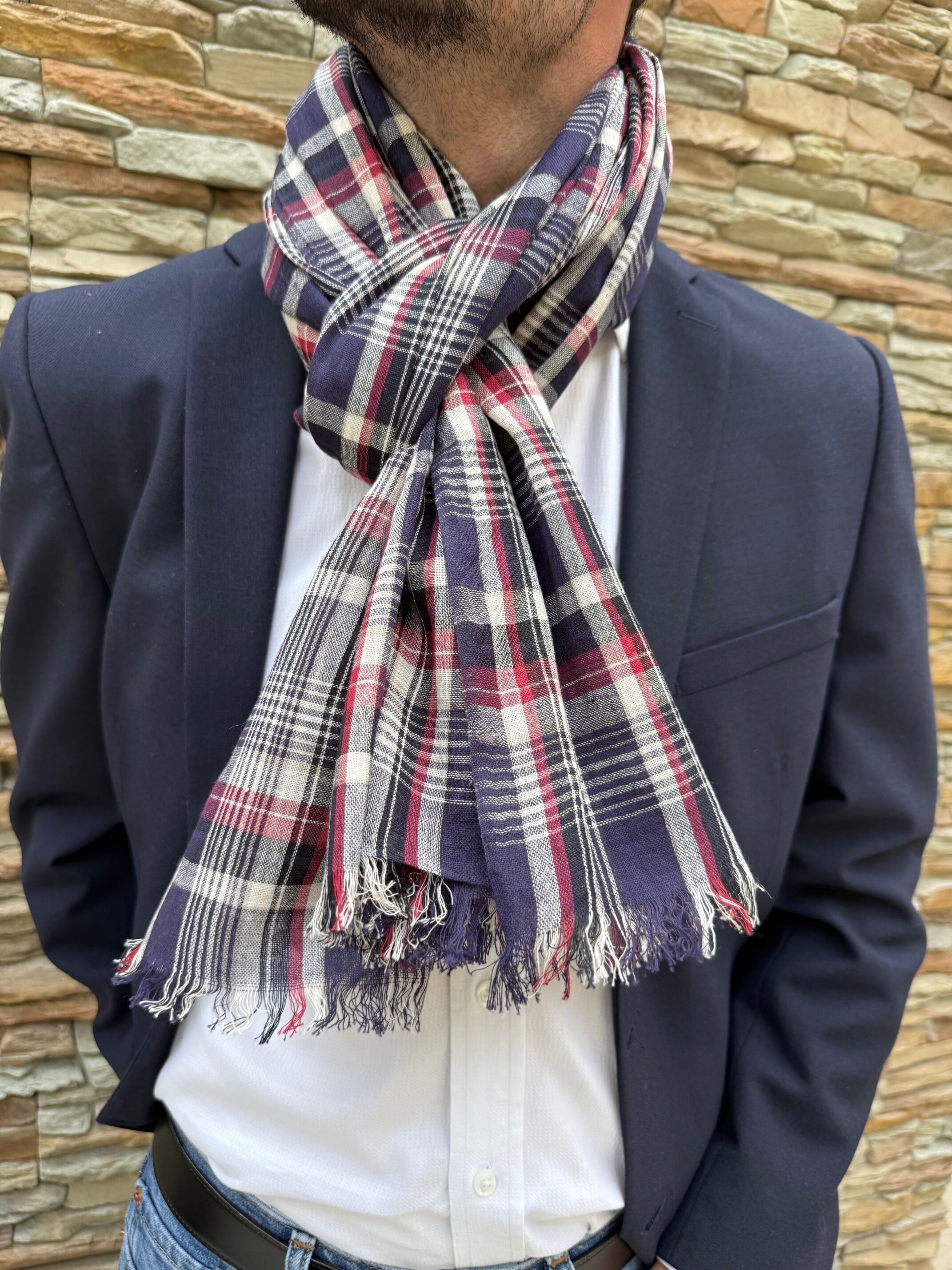 Herrenschal aus Baumwolle