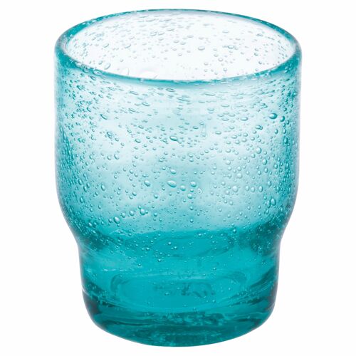 Bicchiere acqua 325 ml in pasta di vetro, lavorazione effetto bubble, Eloise, Unico