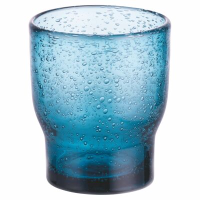 Bicchiere acqua 325 ml in pasta di vetro, lavorazione effetto bubble, Fly down, Unico