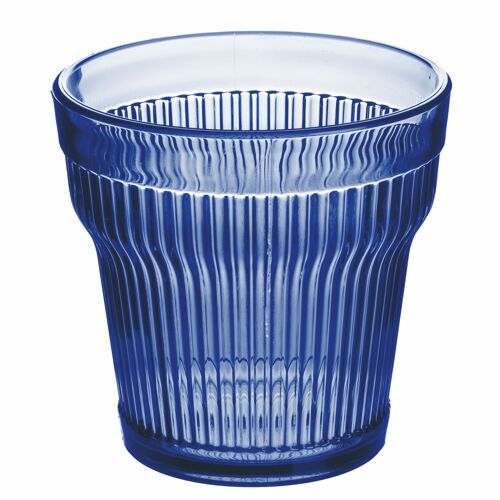 Bicchiere 300 ml in acrilico, superficie lavorata con righe verticali, viola, Fashion Ocean
<br>
<br>