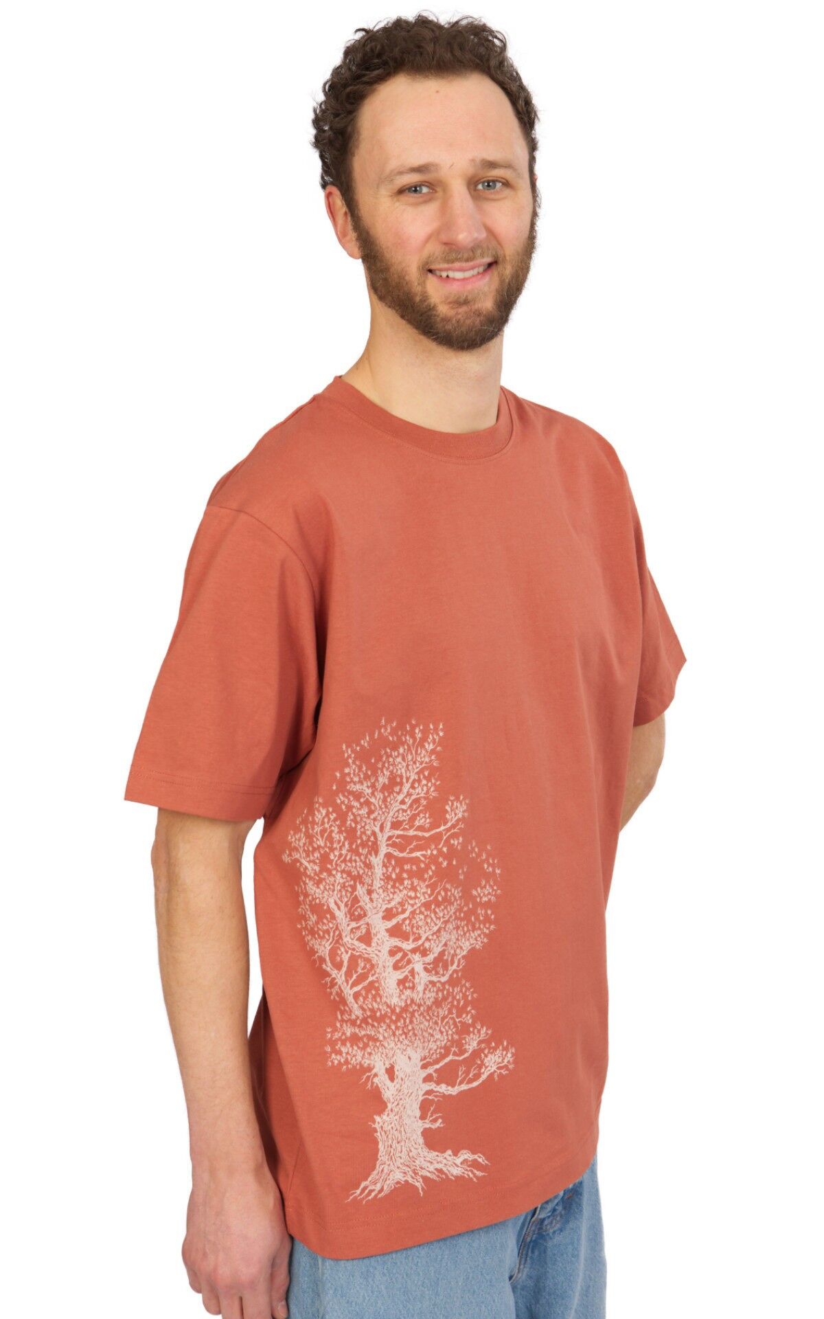 Camicia pesante organica Fairwear da uomo Herritage Brown Pine Tree