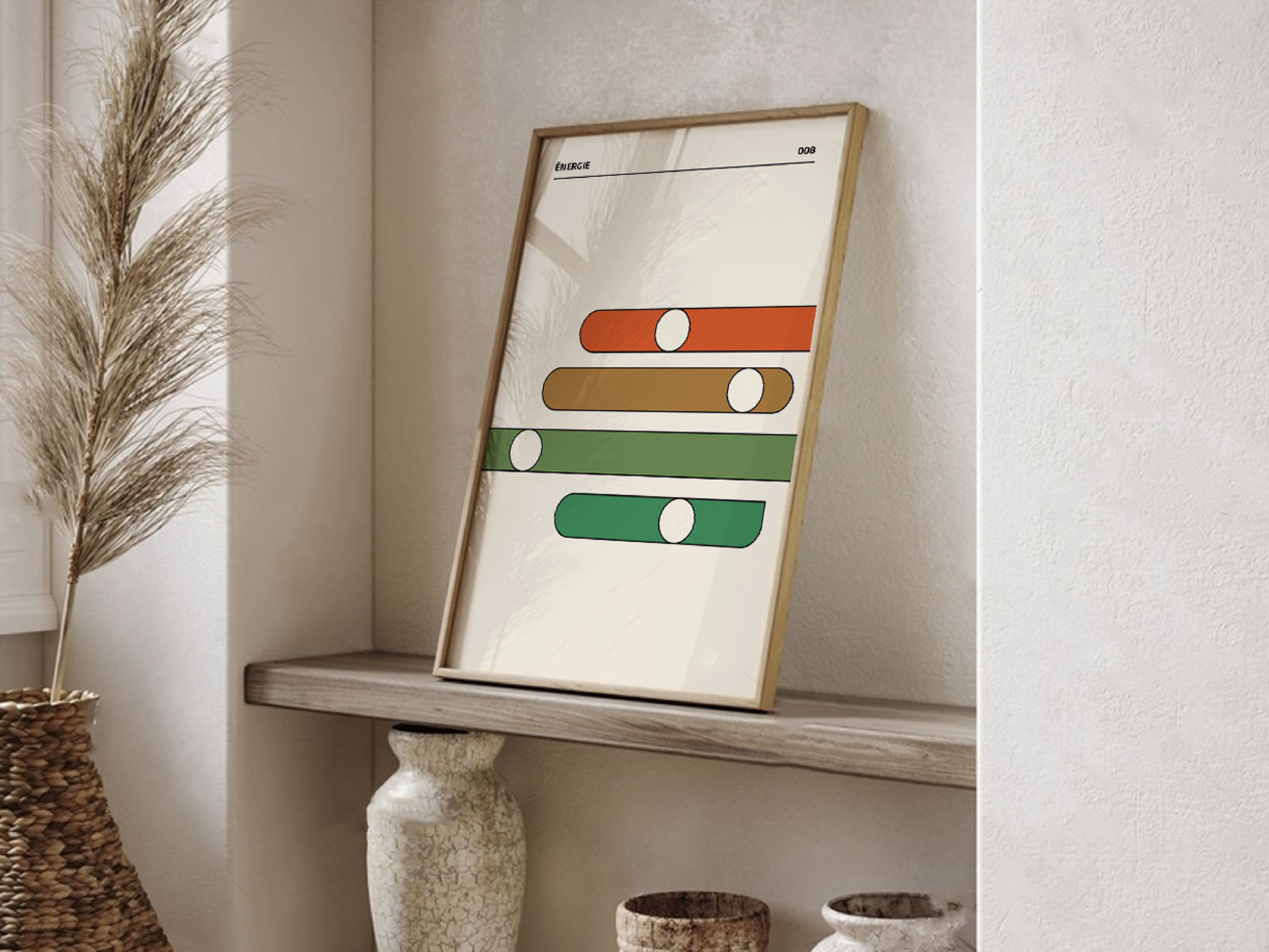 Energie Poster - Minimalistisches Innendesign