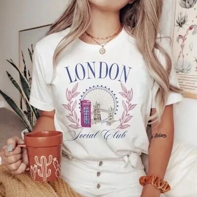 Women's printed oversized T-shirt - 2206-20