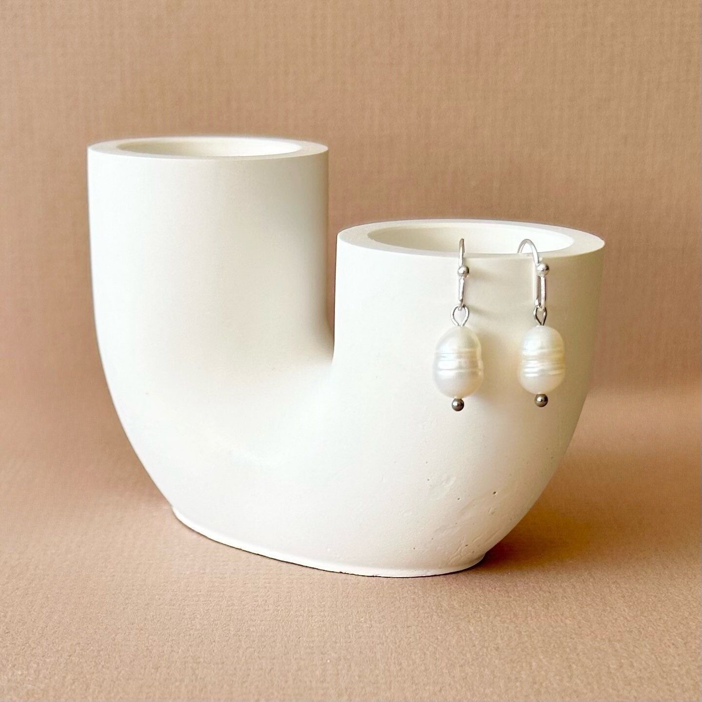 Single Pearl Drop Earrings