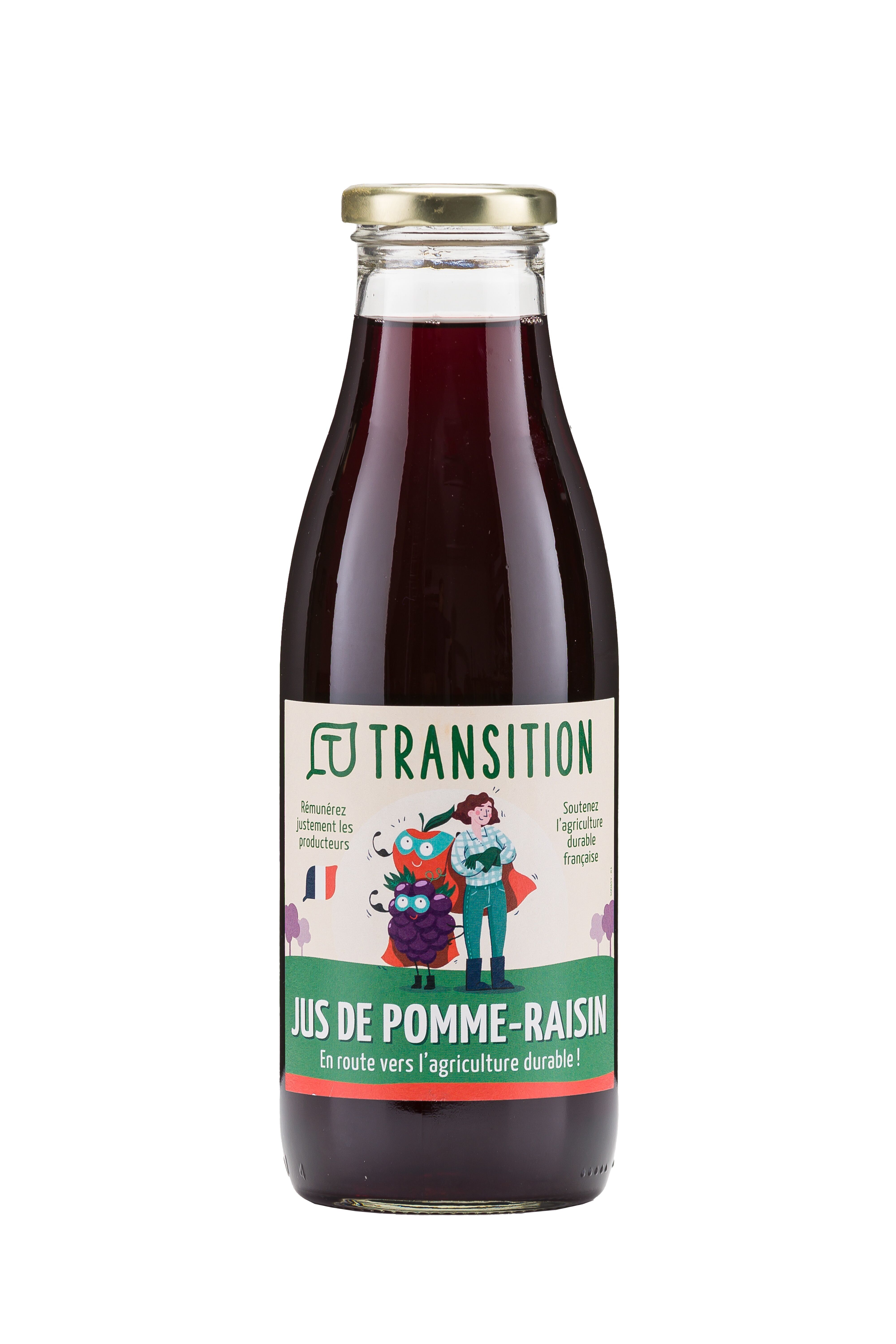 Zumo de manzana y uva - Zumo puro 75cl