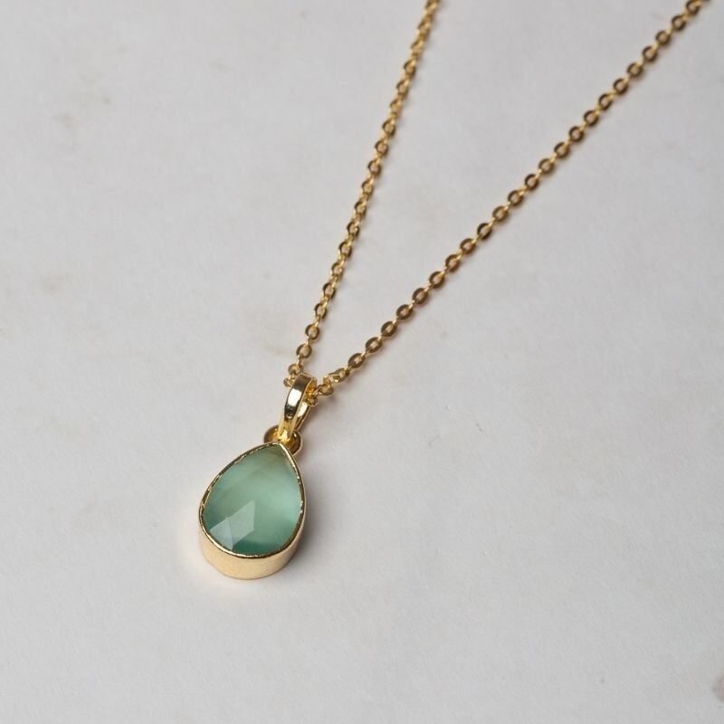 Cimacio polierter wassergrüner Anhänger