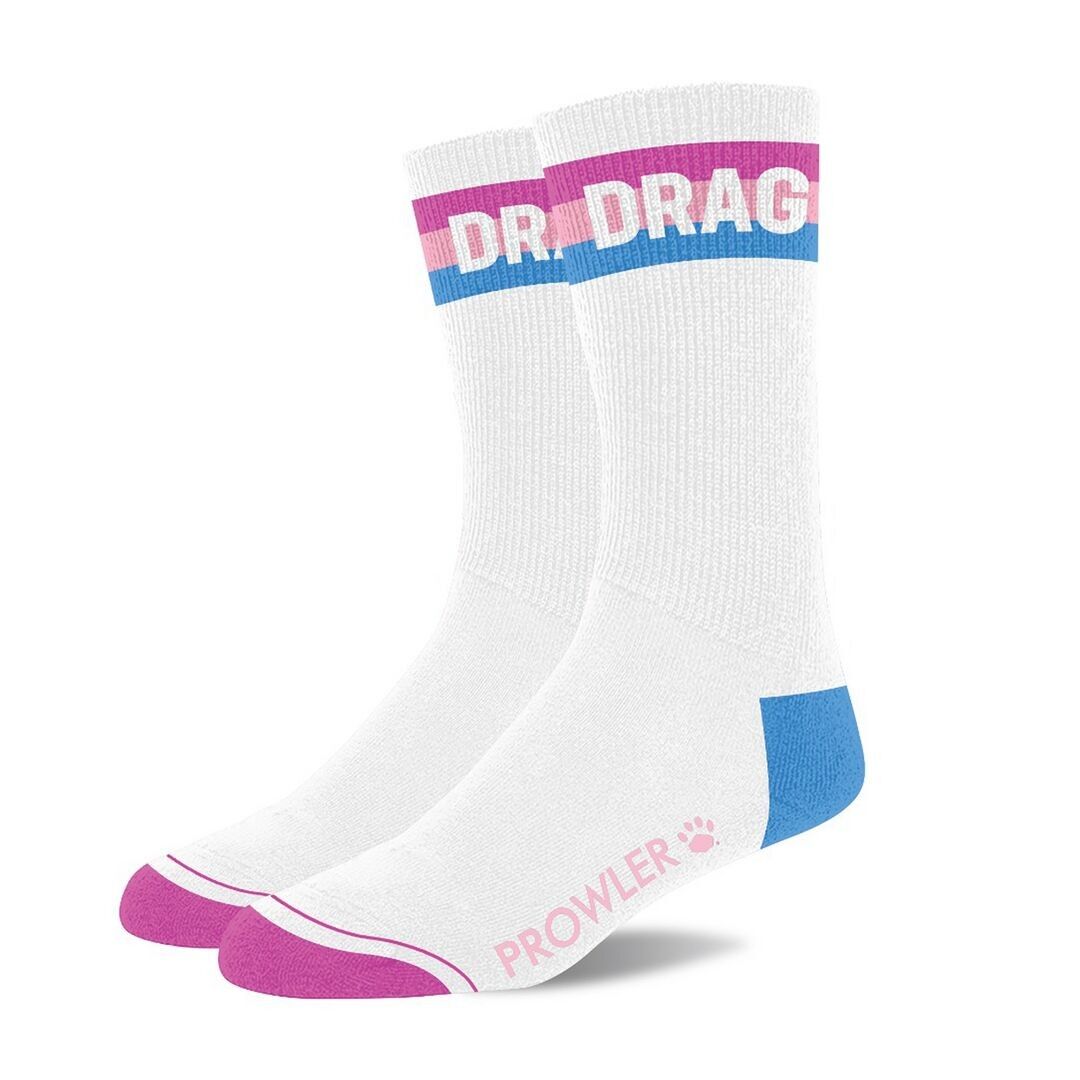 Prowler – Drag Socken – Weiß/Rosa/Blau – Einheitsgröße