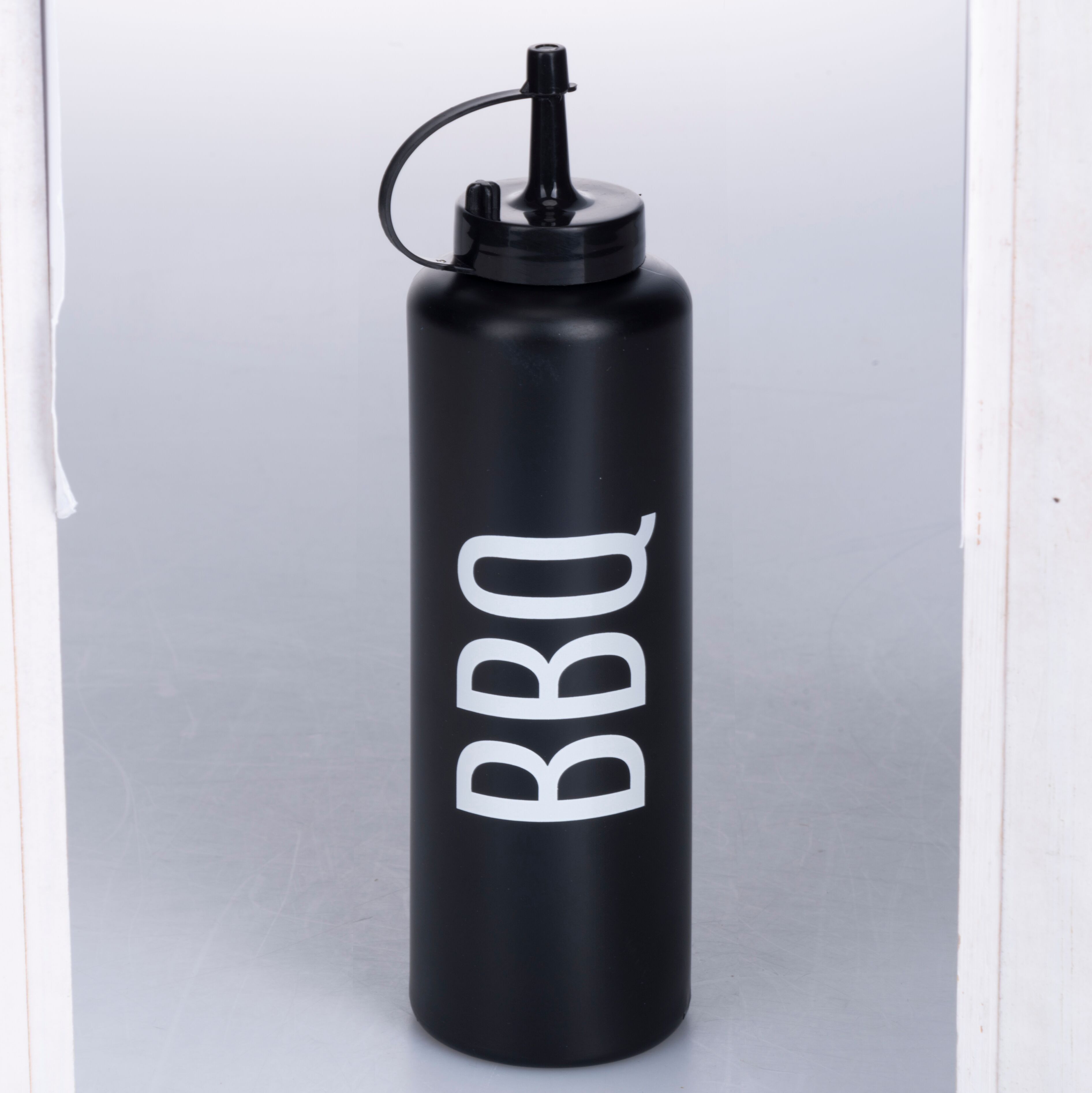BBQ-Saucenspender 480ml, Tropfschutz, Schwarz, Bigismore